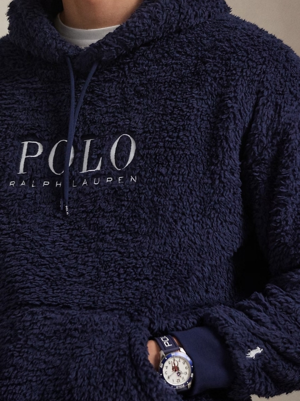 Polo Ralph Lauren Logo Pile Fleece Hoodie